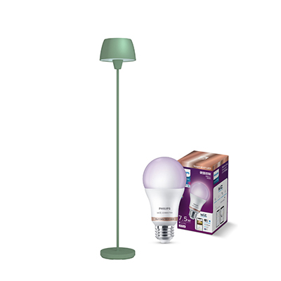 Philips 飛利浦 44102 Halo氛圍落地燈-羅勒綠 + Wiz燈泡 組合 PW013-SP